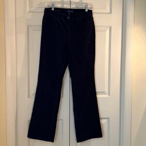 Talbots, Navy corduroy pants, Size 10, Curvy fit, flare leg